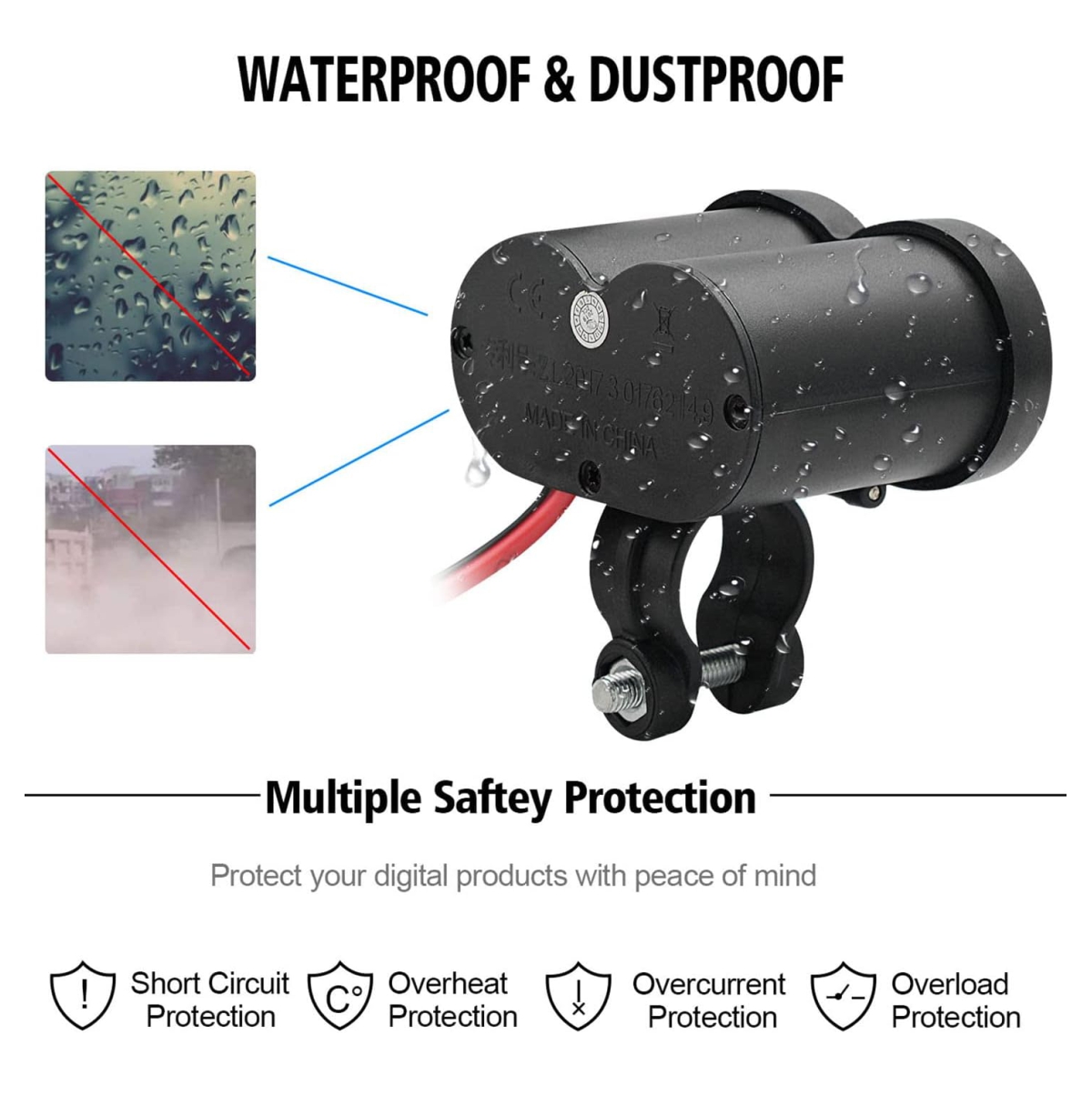 Miniatura 8 de Holder Moto HL-69 + Cargador Cigarrera